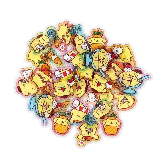 Sanrio Pompompurin Mini Clear Stickers Summer Popsicle Decal Flakes, Kawaii - Picture 2 of 4